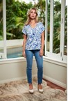 RESORT TOP - blue palm